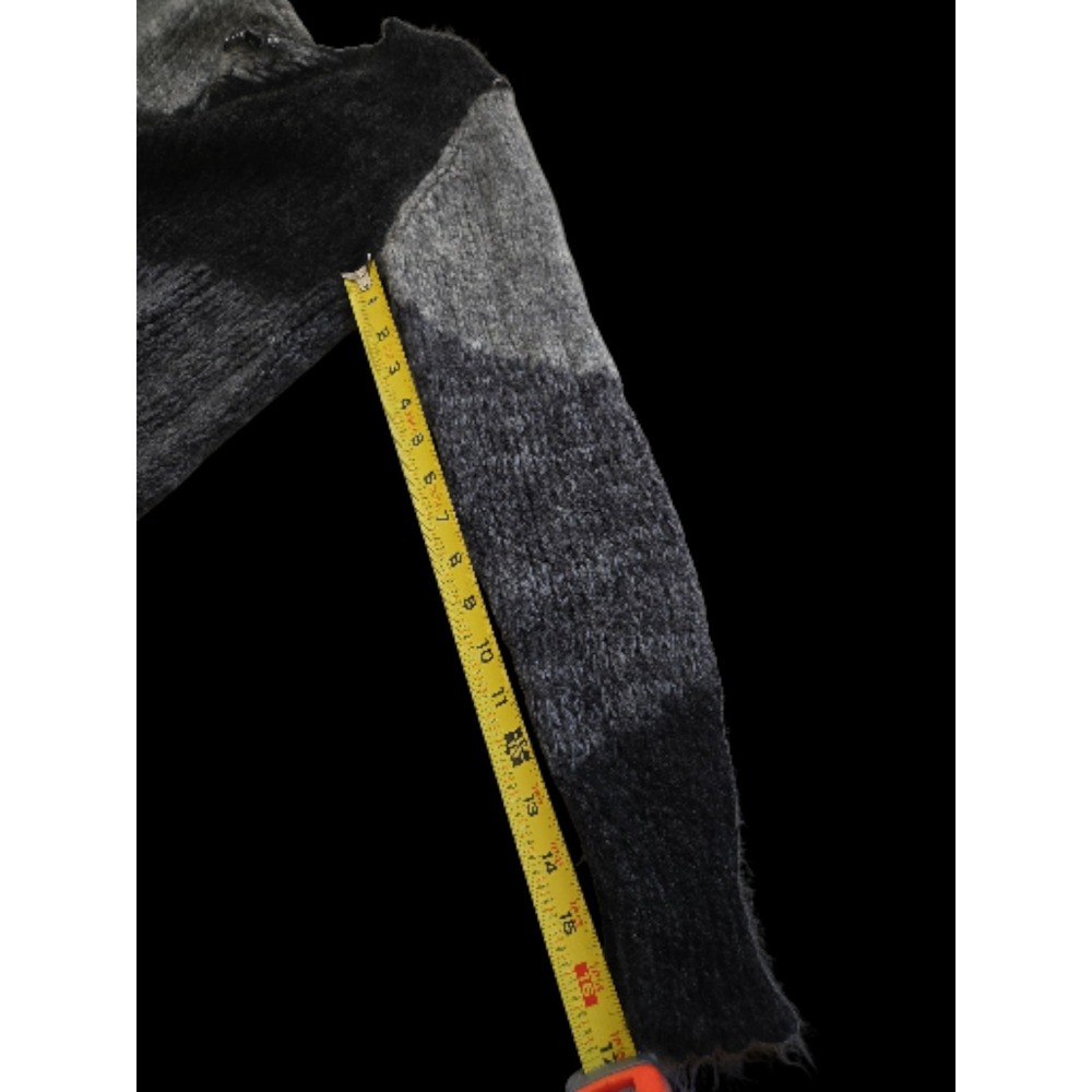 EILEEN FISHER Gray Color Block Mohair Blend V-Neck Pullover Sweater Size L‎ - Picture 6 of 12